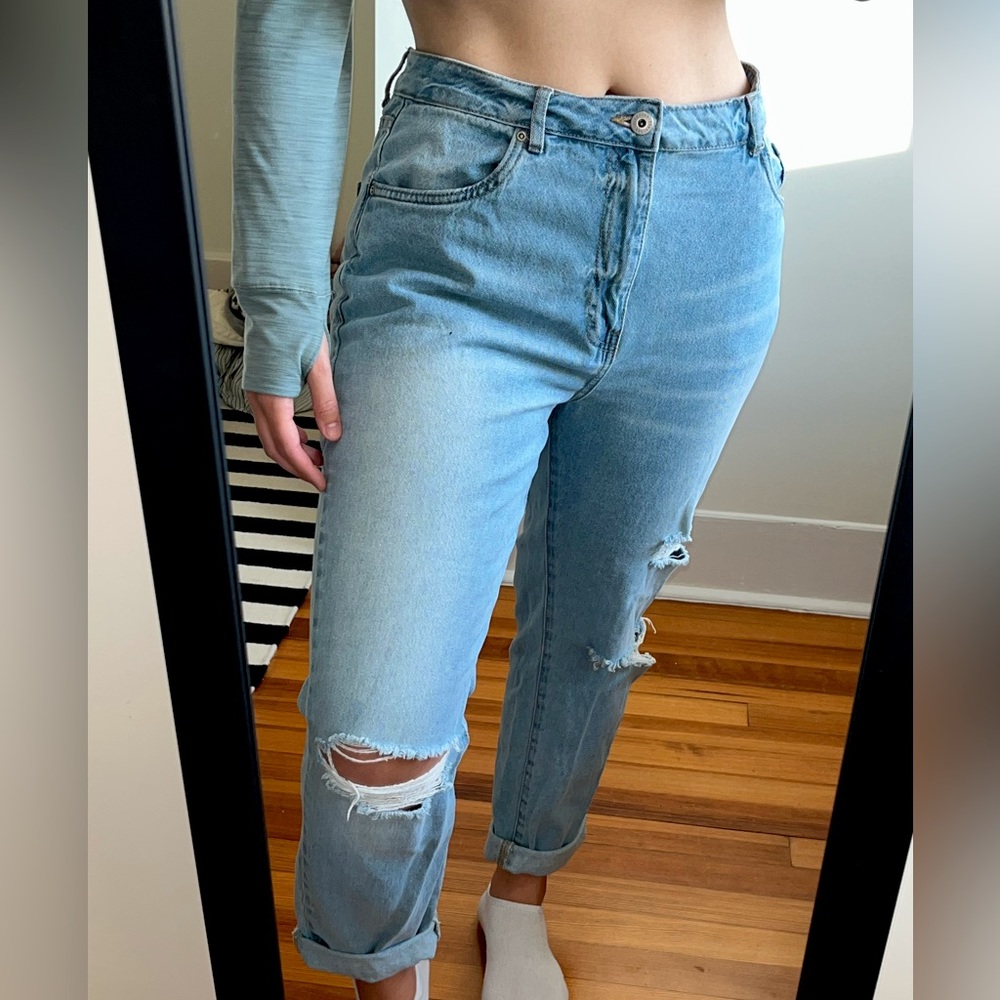 Factorie / Cotton On ripped boyfriend jeans, size UK size 16